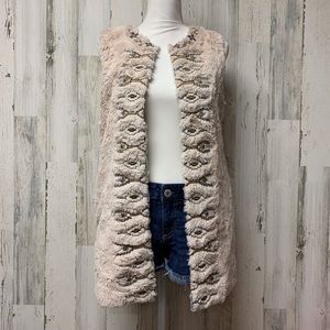 Flying Tomato Aztec Embroiled Boho Fly Away Vest